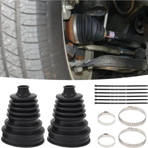 CV Axle Boot Silicone Repair Kit Tioollev Black-0